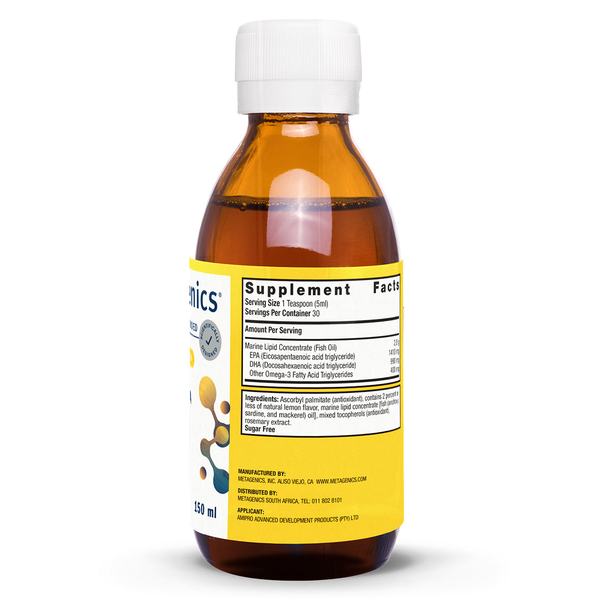Omegagenics Fish Oil EPA-DHA Liquid 2400 mg