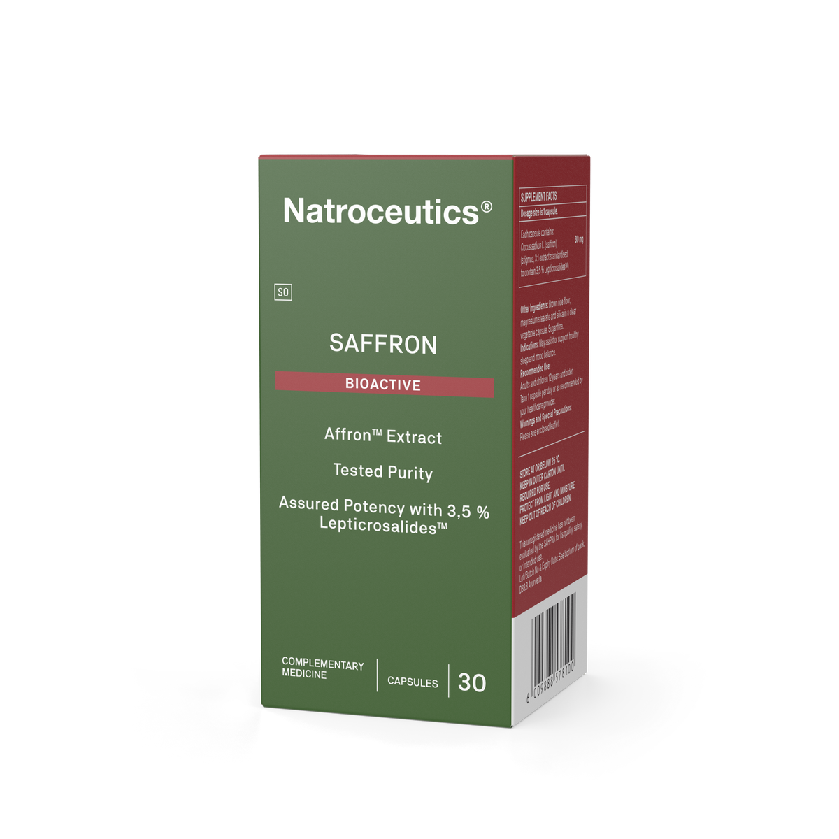 Natroceutics® Saffron Bioactive | Clinically Studied Affron® | 30 Capsules