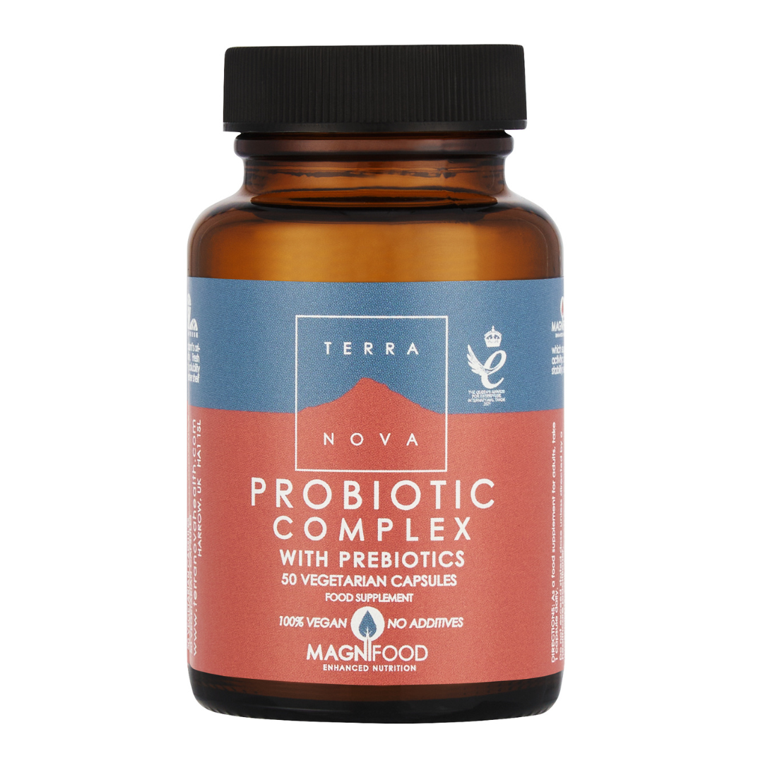 Terranova Probiotic Complex with Prebiotics Capsules: Supports Digestive Health and Immunity
