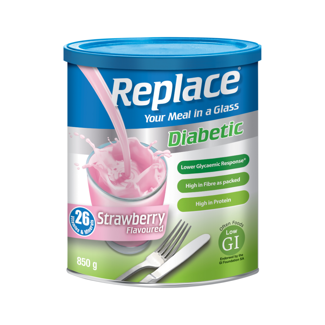 Replace® Diabetic Powder Strawberry 850g