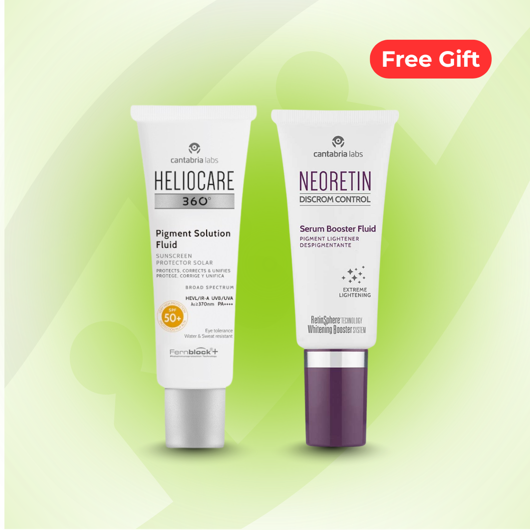 Heliocare 360° Pigment Solution SPF 50+,  Get a FREE Neoretin Gift!