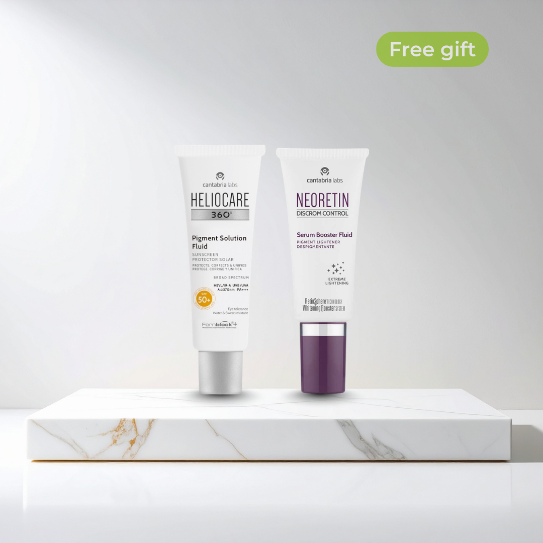 Buy Heliocare 360° Pigment Solution & get a free Neoretin Serum Booster Fluid