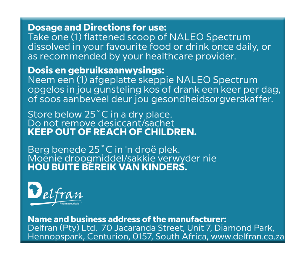 Delfran Naleo™ Spectrum Orange Flavour | Brain Health with 32 Essential Nutrients | 150g