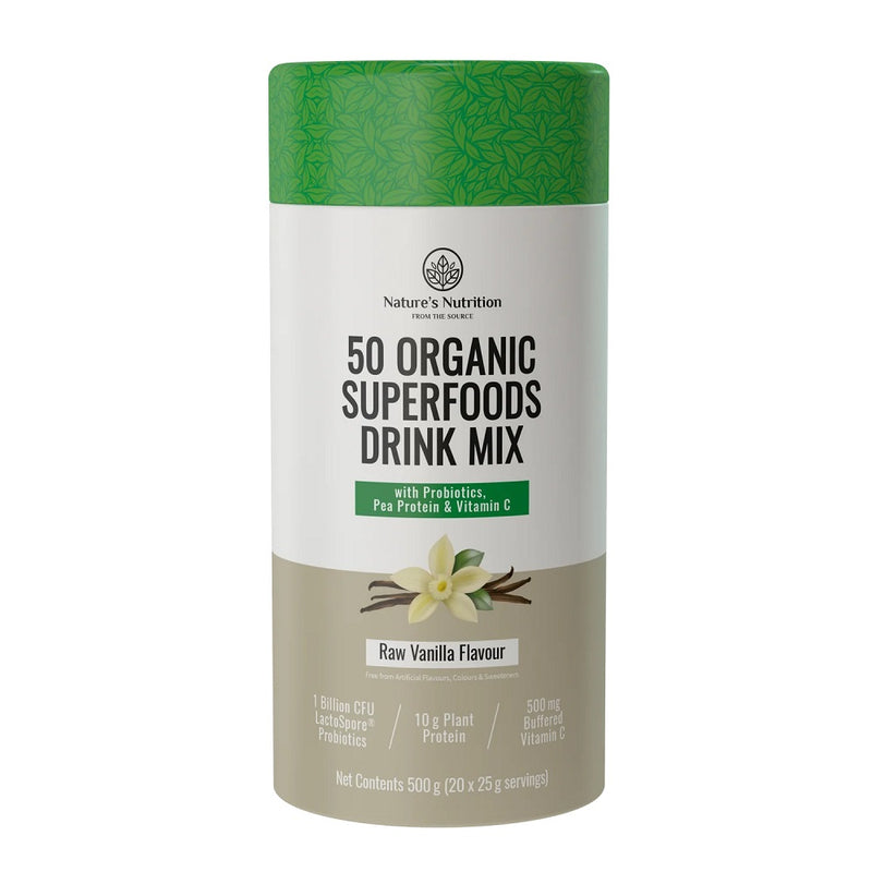 50 Organic Superfood Drink Mix (Natural Vanilla)