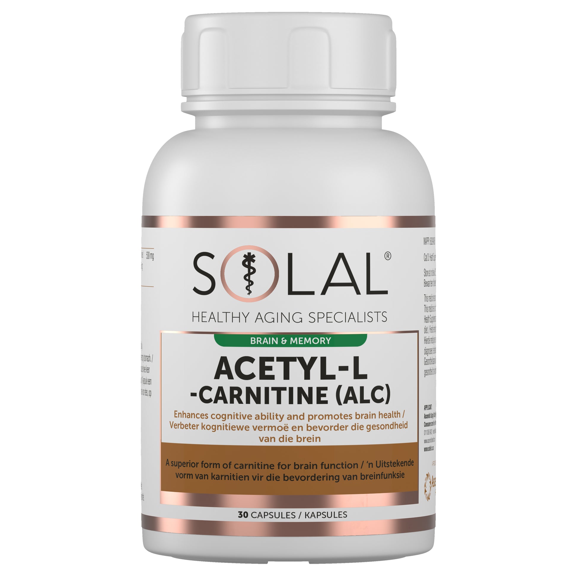 SOLAL Acetyl-L-Carnitine | Cognitive Energy Performance | 30 Capsules from SOLAL | VitaGene SOLAL Acetyl-L-Carnitine | Cognitive Energy Performance | 30 Capsules from SOLAL | VitaGene