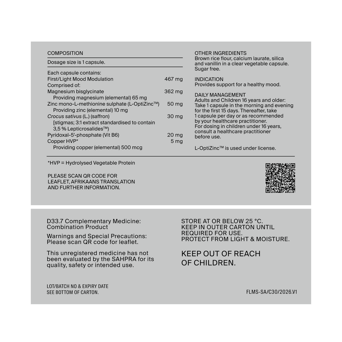 FIRST/LIGHT™ Mood Modulation | Emotional Balance | 30 Capsules