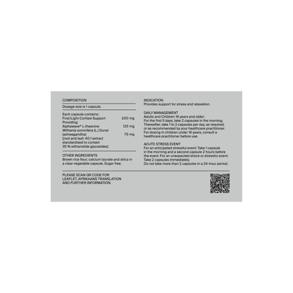 FIRST/LIGHT™ Cortisol Support | Stress Response Regulation | 30 Capsules