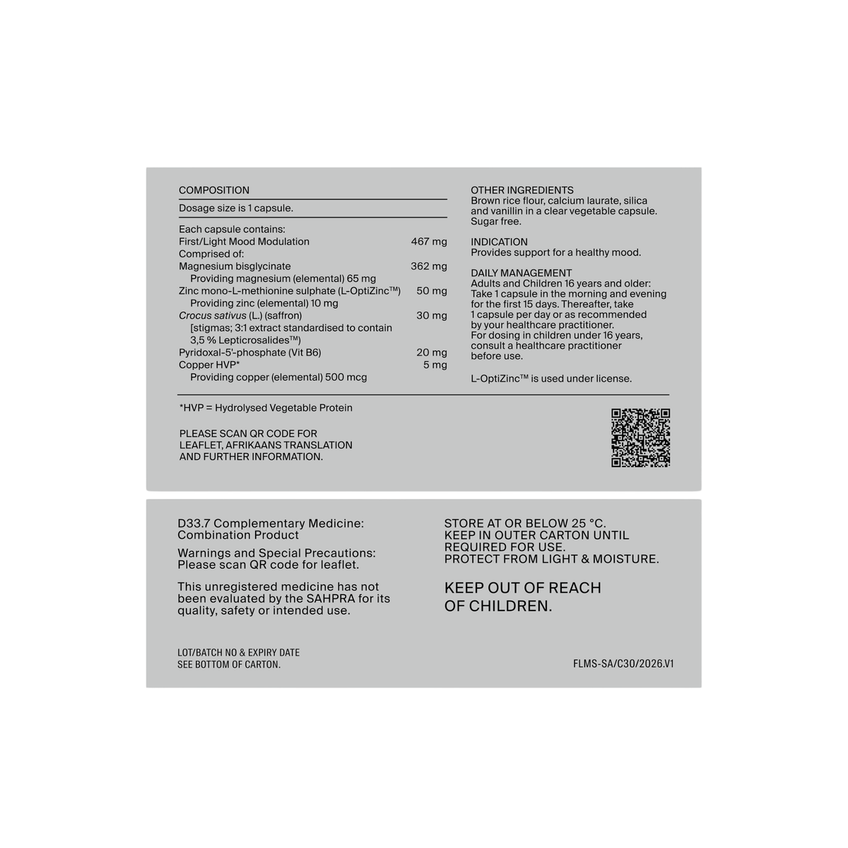 FIRST/LIGHT™ Mood Modulation | Emotional Balance | 30 Capsules
