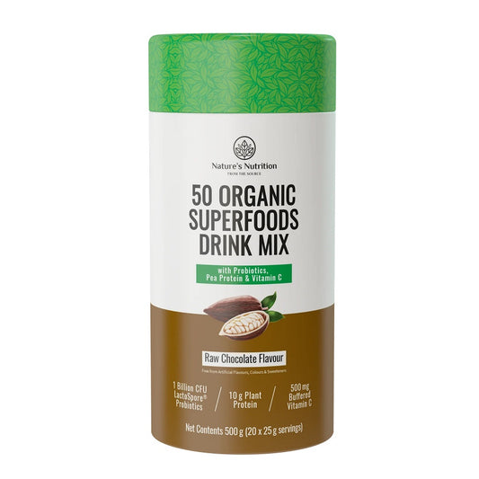 50 Organic Superfoods Drink Mix Raw Chocolate Flavour