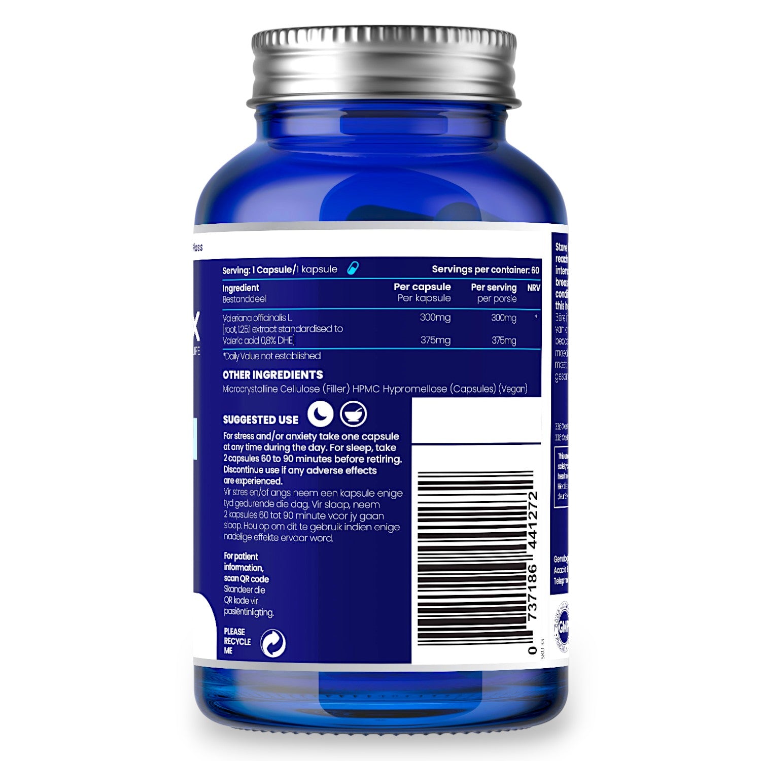Genologix Valerian | Natural Sleep & Relaxation Aid | 60 Capsules