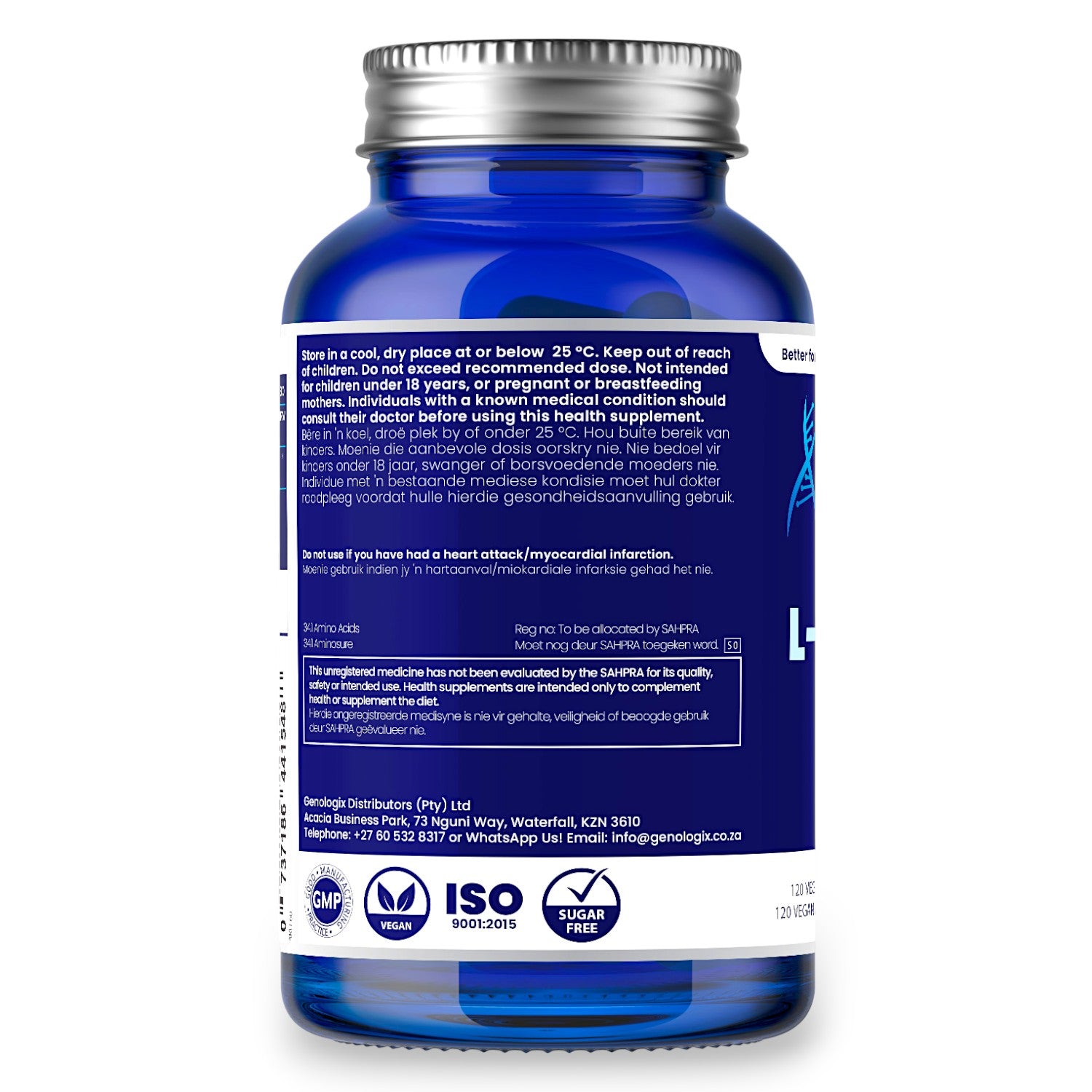 Genologix L-Arginine | Muscle Strength & Endurance | 120 Capsules