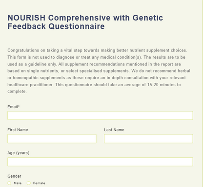 NOURISH Comprehensive with Genetic Feedback