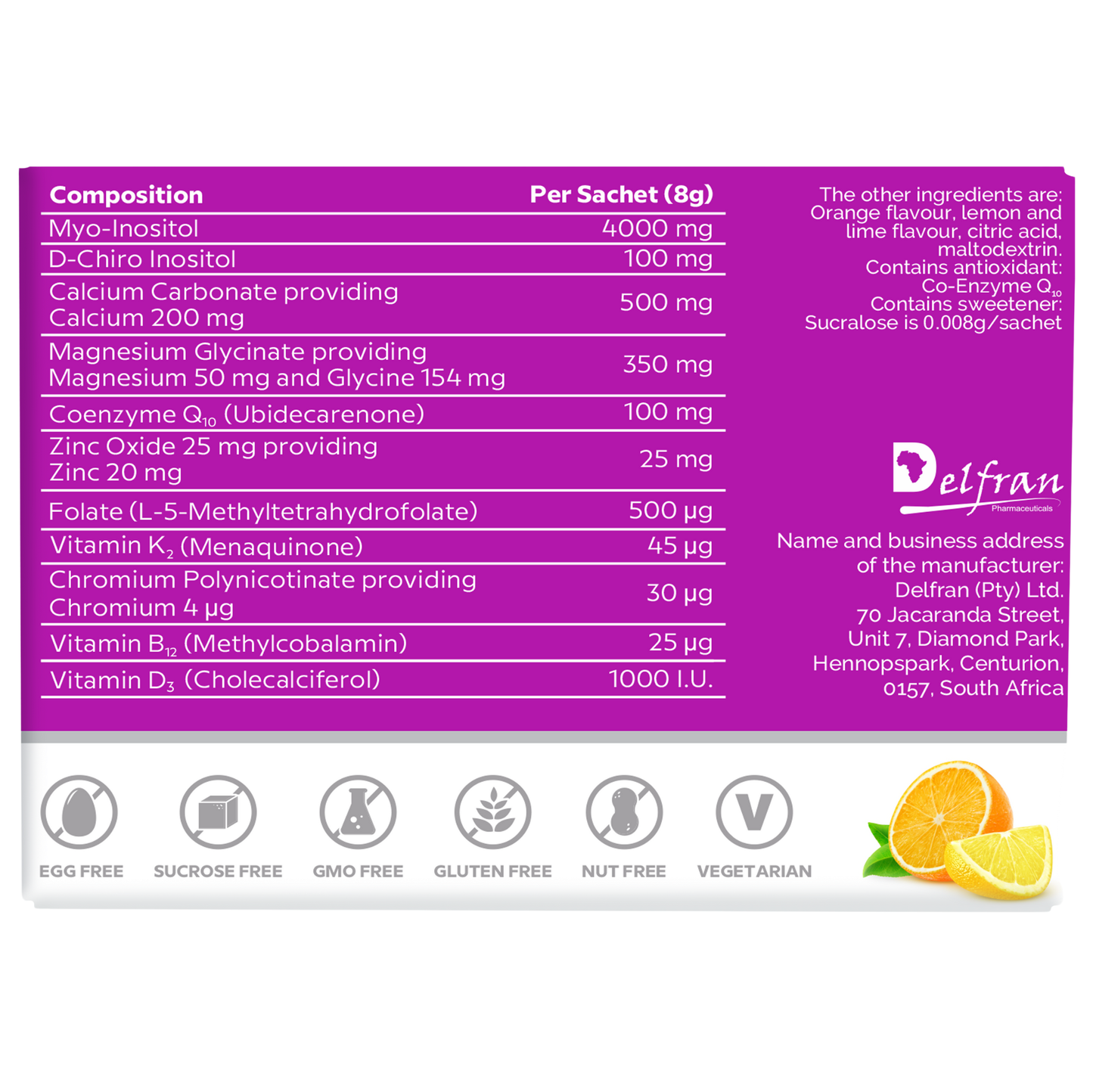 Pcositol Orange & Lime