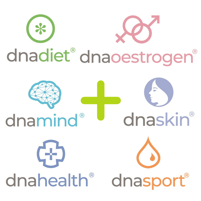 DNA Diet® | DNA Health® | DNA Mind® | DNA Oestrogen® | DNA DNA Skin®| DNA Sport®