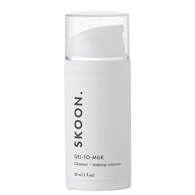 GEL-TO-MILK Cleanser + make-up remover (30ml) - Skoon Skincare