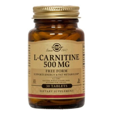 L-Carnitine 500mg 30 tablets by Solgar