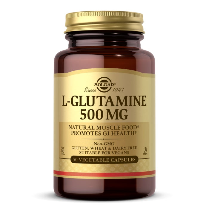 L-Glutamine 500mg 50 vegetable capsules by Solgar
