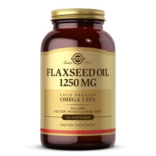 Flaxseed Oil 1250mg 100 softgels by Solgar